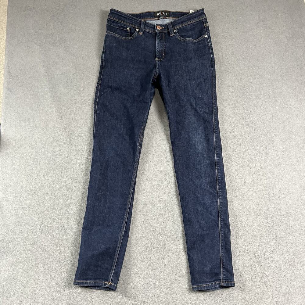 DU/ER Jeans Mens 33X32 Blue L2X Performance Slim Fit Stretch Workwear Denim
